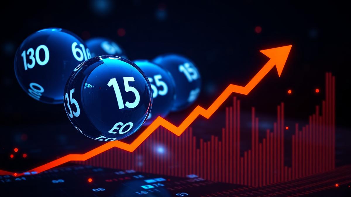Volante impresso da loteria +Milionária com caneta marcando números